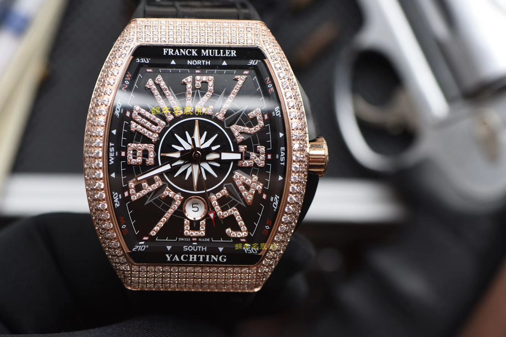 【ABS Perfect  High quality  Knockoff Franck Muller】法穆兰MEN'S COLLECTION系列V 45满钻 wrist watches  / FL033