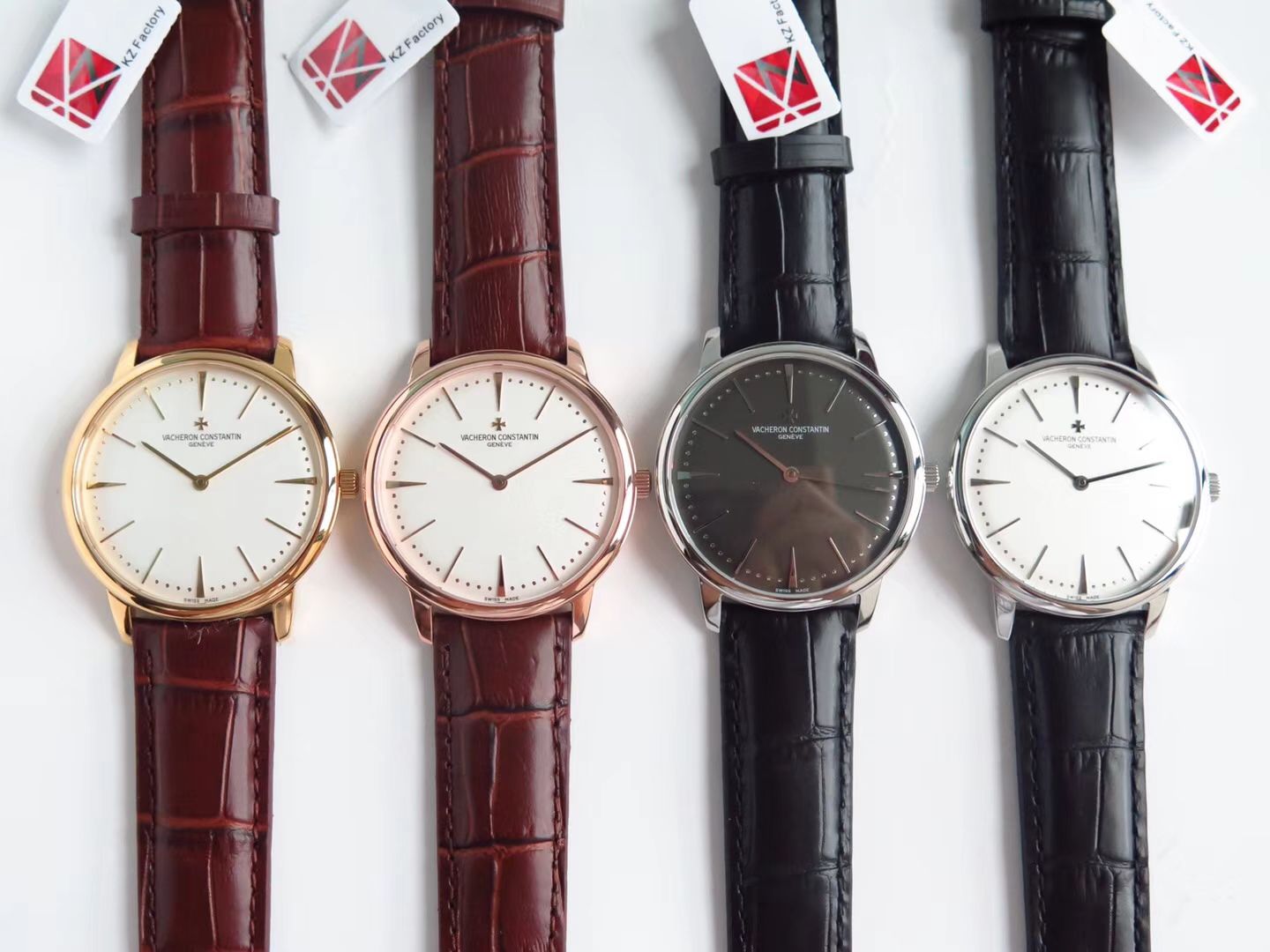 【KZ Perfect  High quality  Replica Watches 】Vacheron Constantin  传承系列81180/000G-9117（白色）,81180/000P-9539（深灰） wrist watches  / JS199