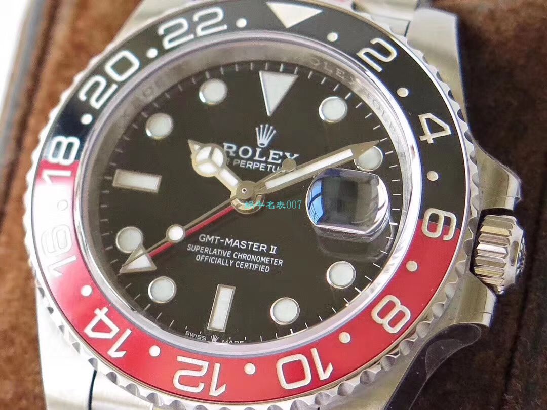 GM出品 Rolex  GMT MASTER ll: GM2019年度 Rolex  GMT MASTER II终极V2版本 GMT MASTER 黑红圈 / R319