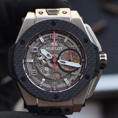 【 Video analysis V6出品】Hublot Big Bang Ferrari Titanium F3系列  hublot 法拉利401.NQ.0123.VR wrist watches 