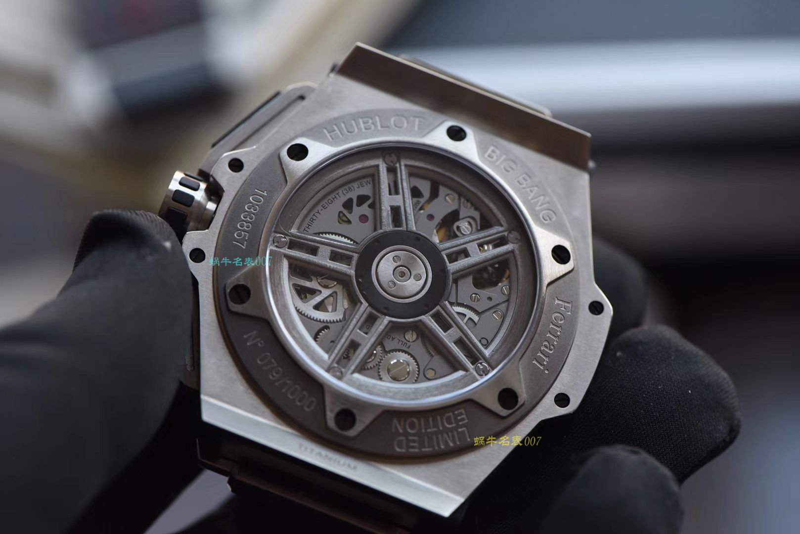 【 Video analysis V6出品】Hublot Big Bang Ferrari Titanium F3系列  hublot 法拉利401.NQ.0123.VR wrist watches  / YB066