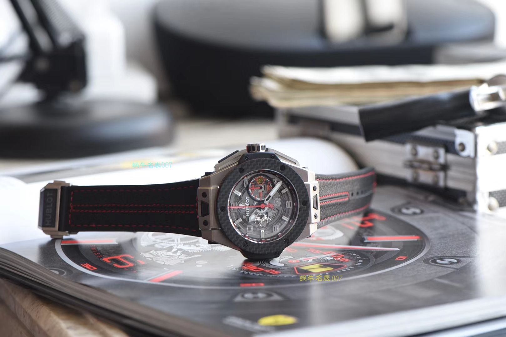 【 Video analysis V6出品】Hublot Big Bang Ferrari Titanium F3系列  hublot 法拉利401.NQ.0123.VR wrist watches  / YB066