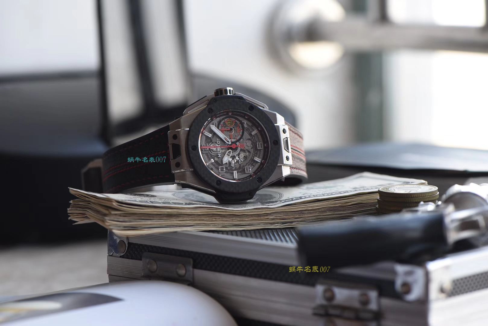 【 Video analysis V6出品】Hublot Big Bang Ferrari Titanium F3系列  hublot 法拉利401.NQ.0123.VR wrist watches  / YB066
