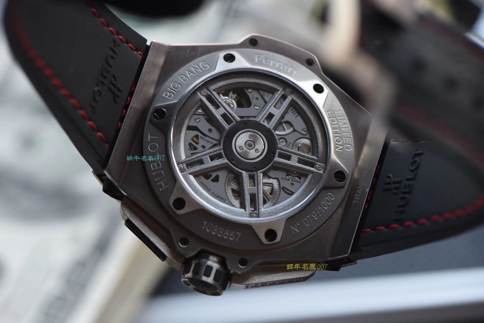 【 Video analysis V6出品】Hublot Big Bang Ferrari Titanium F3系列  hublot 法拉利401.NQ.0123.VR wrist watches  / YB066