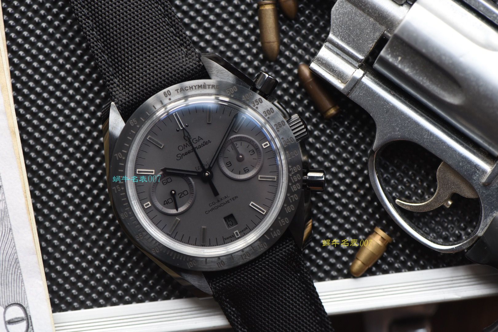 【 Video analysis OM Factory  Perfect  Replica Copy OMEGA月之暗面】OMEGAOMEGA超霸系列311.92.44.51.01.005 wrist watches (墨黑) / M380