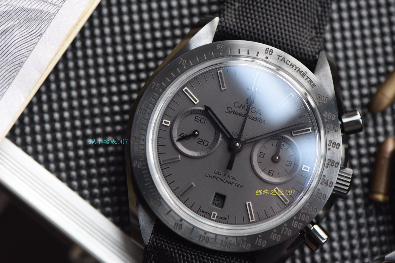 【 Video analysis OM Factory  Perfect  Replica Copy OMEGA月之暗面】OMEGAOMEGA超霸系列311.92.44.51.01.005 wrist watches (墨黑) / M380