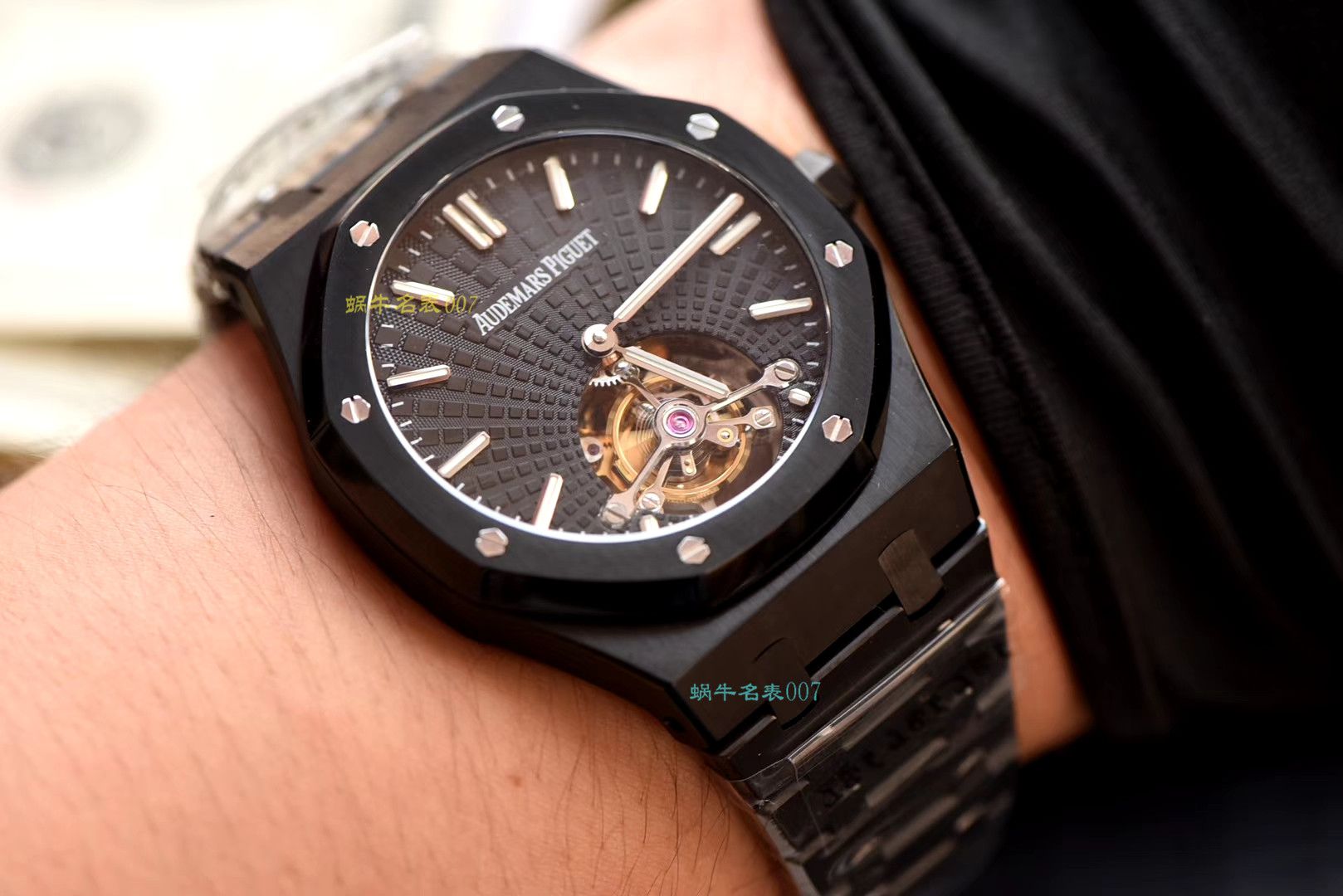 【 Replica 表吧Audemars Piguet  Replica 表R8黑武士 Tourbillon 】Audemars Piguet 皇家橡树系列26522CE.OO.1225CE.01 wrist watches  / AP166