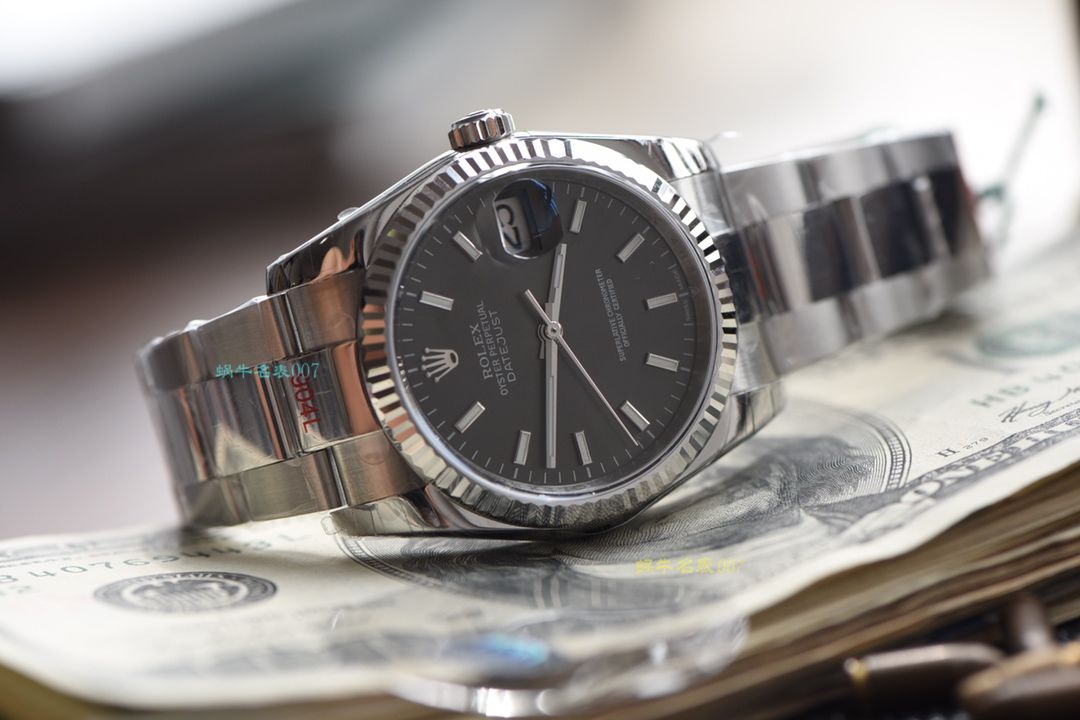 【 Video analysis  top  Replica Watches 网】 Rolex   Datejust 36系列灰面盘 wrist watches  / R326