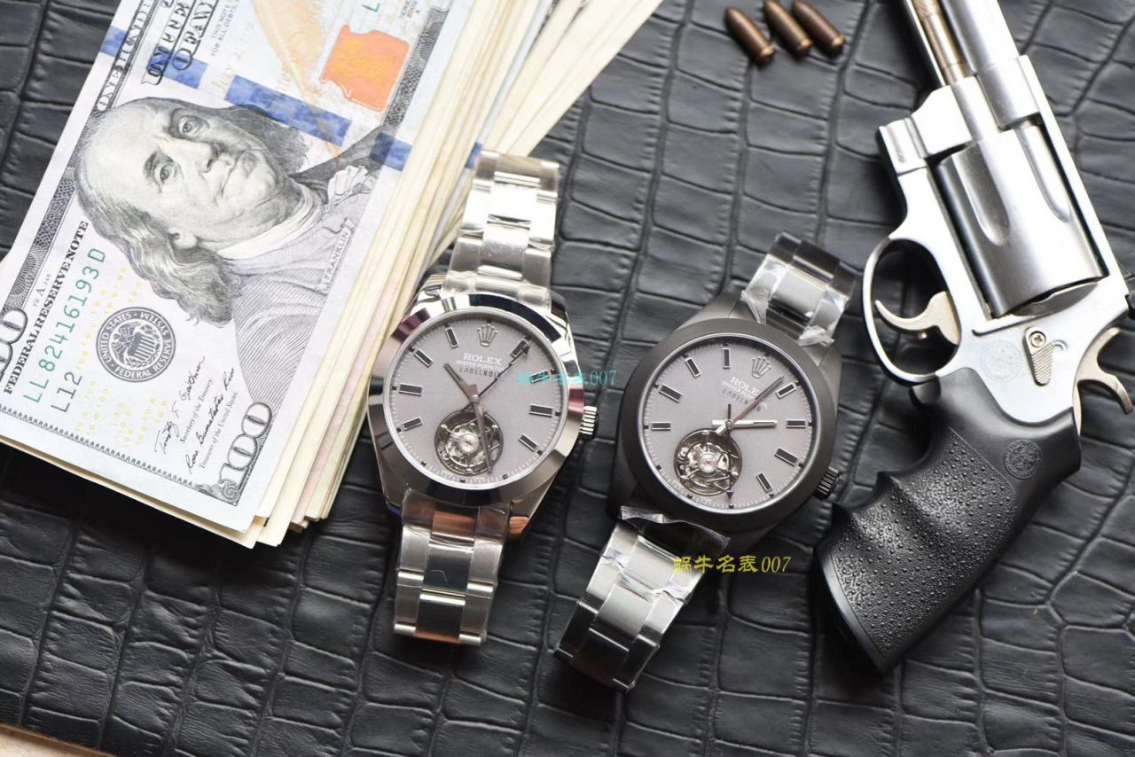 JB Factory 出品 Rolex Label Noir合作开发116400闪电针的数据进行开发蚝式第一枚 Rolex  top  Replica Copy  Tourbillon  wrist watches  / R361