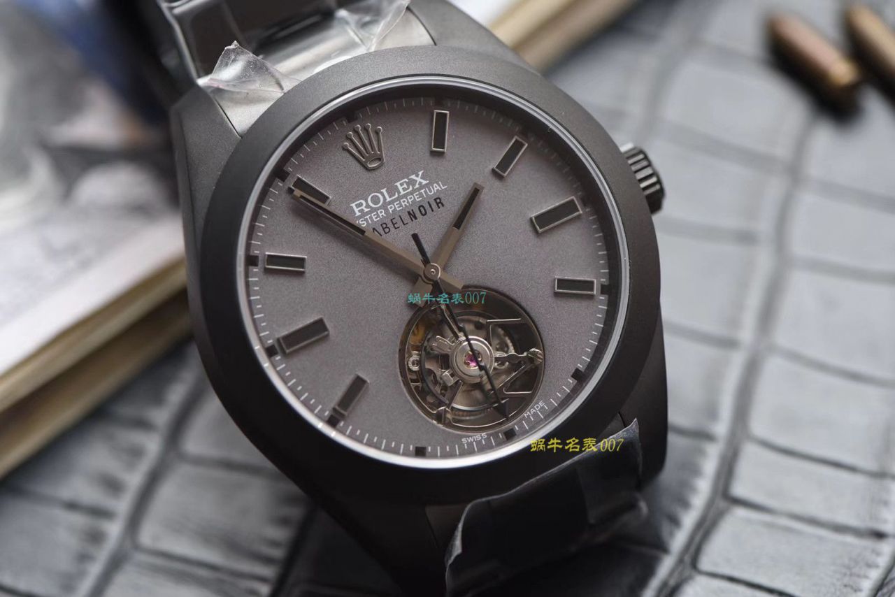 JB Factory 出品 Rolex Label Noir合作开发116400闪电针的数据进行开发蚝式第一枚 Rolex  top  Replica Copy  Tourbillon  wrist watches  / R361