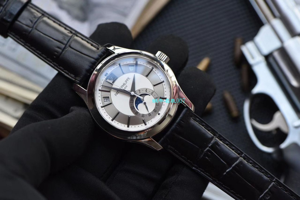 【GR Factory  Replica Copy  PATEK PHILIPPE  Watches 价格】PATEK PHILIPPE复杂功能计时系列5205G-001 白金 wrist watches  / BD272