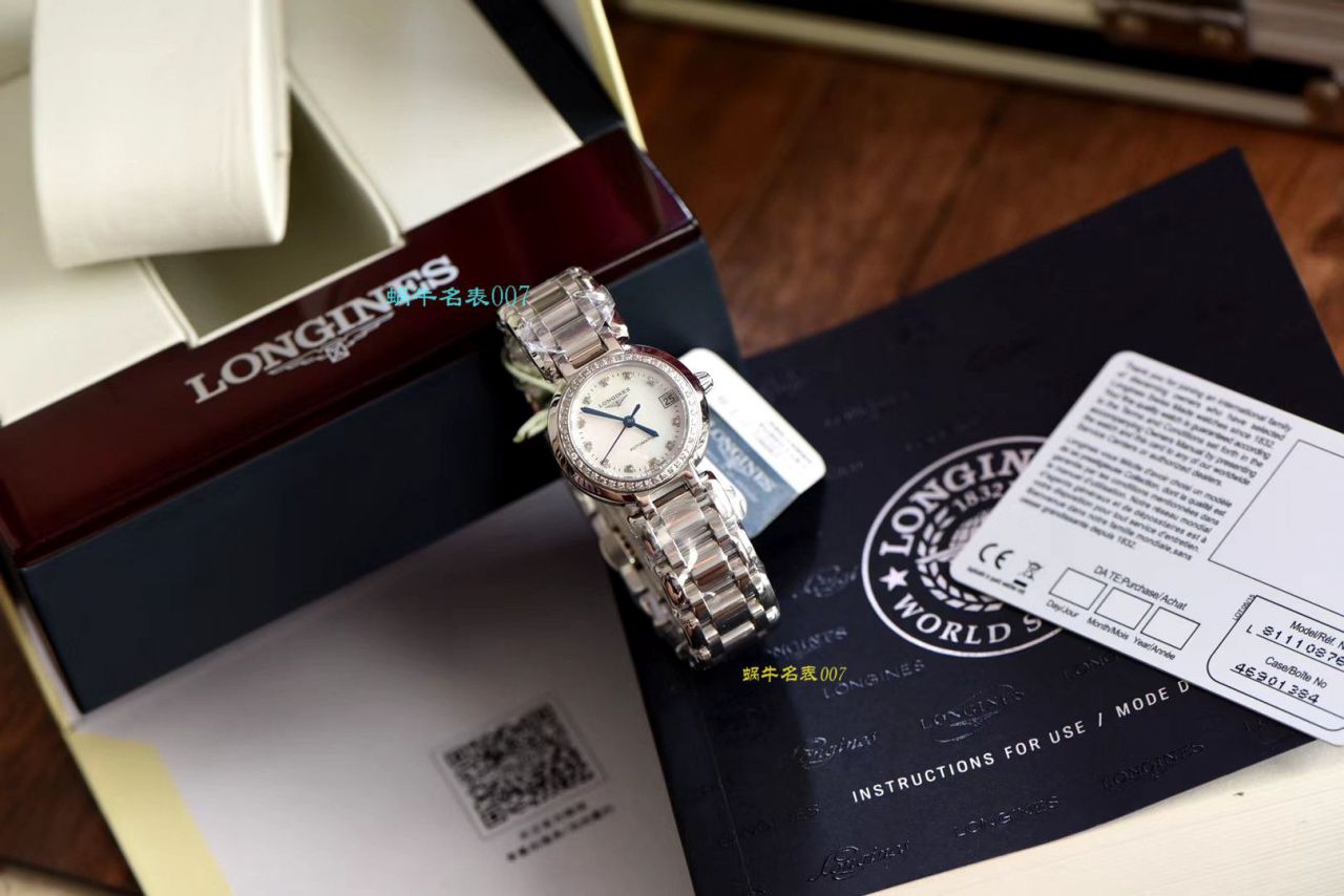 【原单真钻原装 Movement 机械女表】 Longines 优雅PRIMALUNA心月系列L8.111.0.87.6 wrist watches  / L112