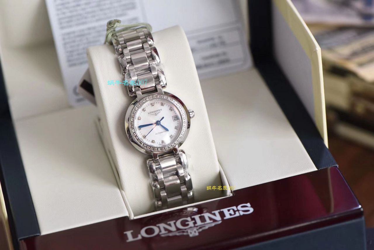 【原单真钻原装 Movement 机械女表】 Longines 优雅PRIMALUNA心月系列L8.111.0.87.6 wrist watches  / L112