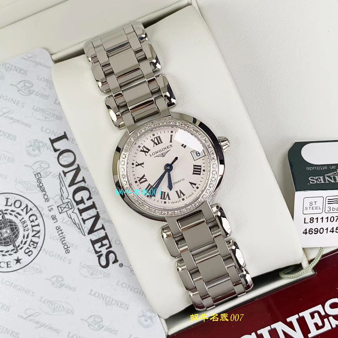 【渠道原单真钻女表】 Longines 优雅PRIMALUNA心月系列L8.111.0.71.6 wrist watches  / L111