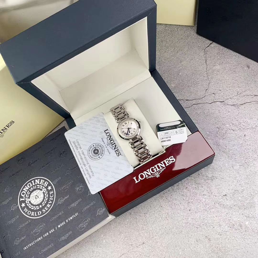 【渠道原单真钻女表】 Longines 优雅PRIMALUNA心月系列L8.111.0.71.6 wrist watches  / L111