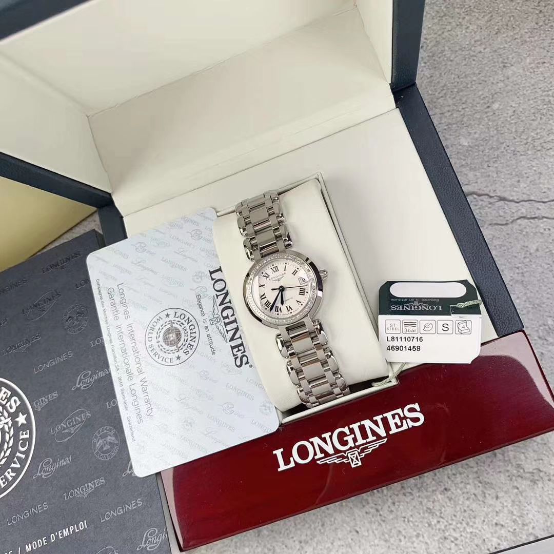 【渠道原单真钻女表】 Longines 优雅PRIMALUNA心月系列L8.111.0.71.6 wrist watches  / L111