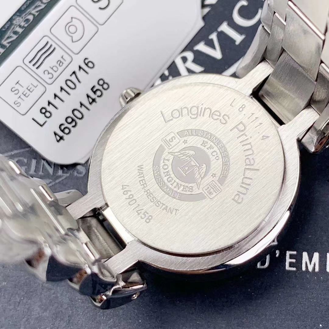 【渠道原单真钻女表】 Longines 优雅PRIMALUNA心月系列L8.111.0.71.6 wrist watches  / L111