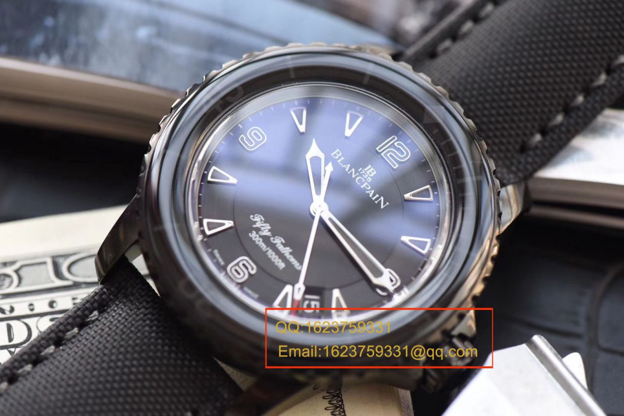 【哪里买中国广州 Replica Copy  Watches 】 Video analysis ZF Factory Blancpain  Fifty Fathoms 系列“黑武士”噚终极版5015-11C30-52A wrist watches  / BP060