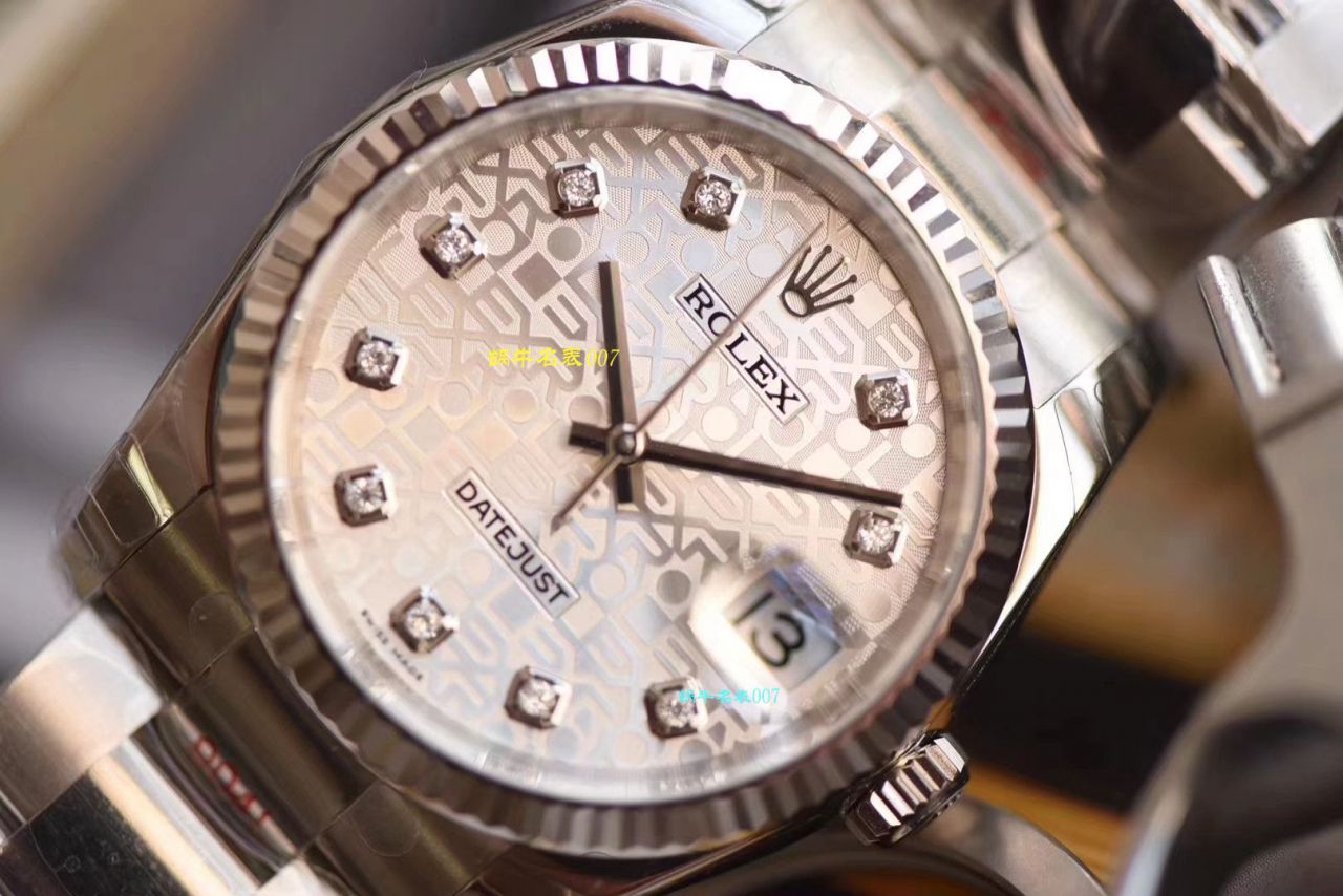 【 Replica Copy  Rolex 男表价格】 Video analysis DJ Factory  Rolex   Datejust 36毫米系列116234白盘 wrist watches  / R239