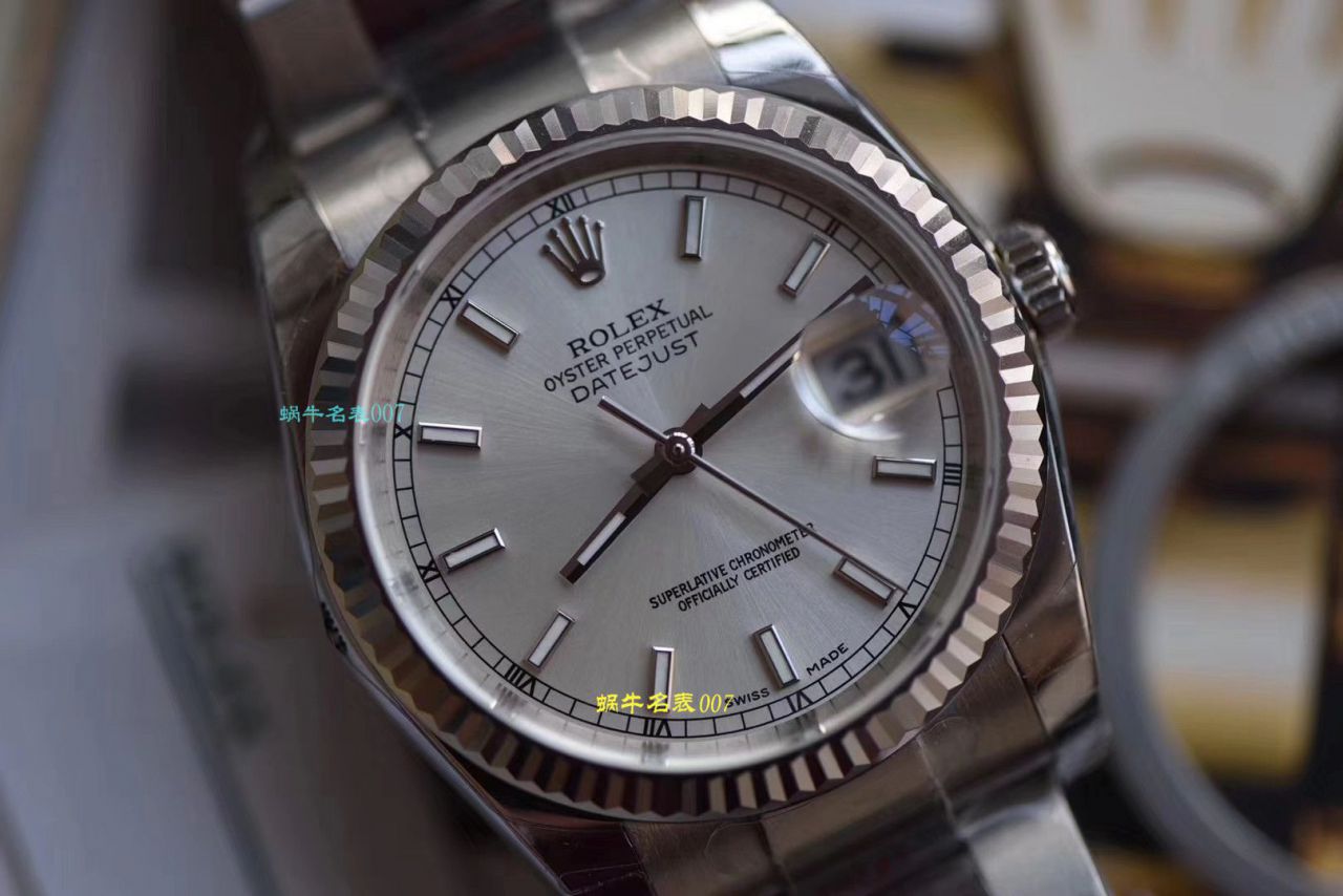 【 Replica Copy  Rolex 男表价格】 Video analysis DJ Factory  Rolex   Datejust 36毫米系列116234白盘 wrist watches  / R239