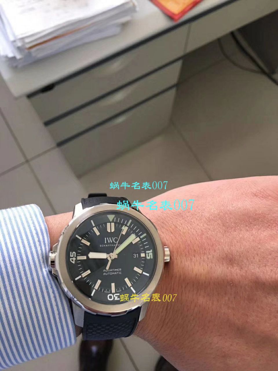 【独家视频测评1:1 High quality  Replica Watches 】 IWC 海洋时计系列CHRONOGRAPH计时IW329001 wrist watches  / WG165