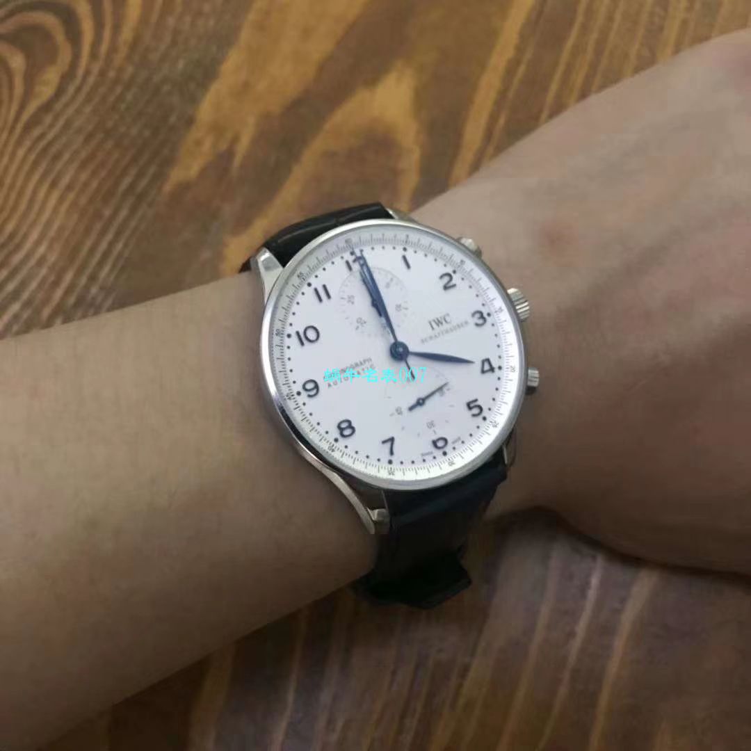 【YLV7版本 Perfect  High quality  Replica Watches 】 IWC 葡萄牙计时系列IW371446 wrist watches （葡计烧钢蓝针） / WG166