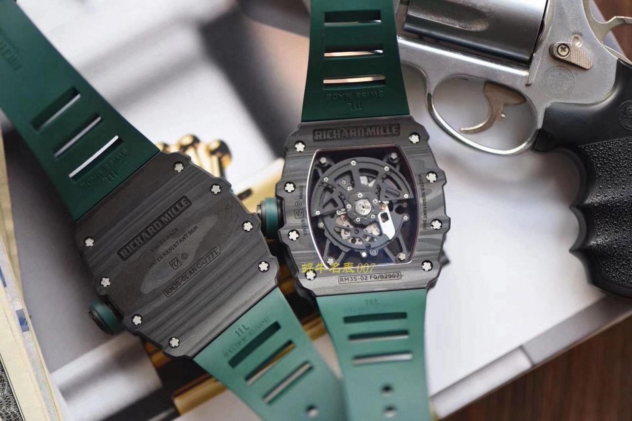 Richard Mille  RICHARD MILLE 男士系列RM 35-01，RM 35-02新配色绿带款（KV出品） / KV035 02