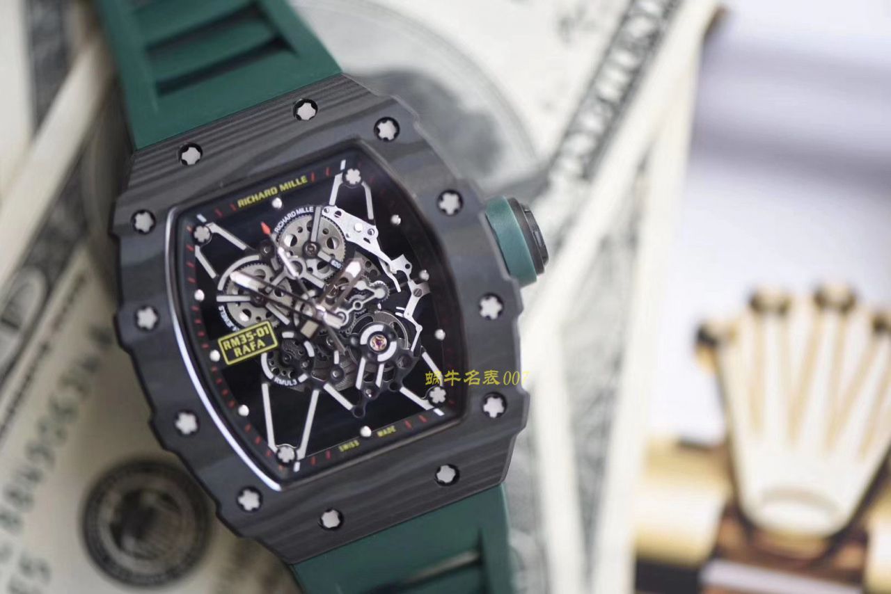 Richard Mille  RICHARD MILLE 男士系列RM 35-01，RM 35-02新配色绿带款（KV出品） / KV035 02