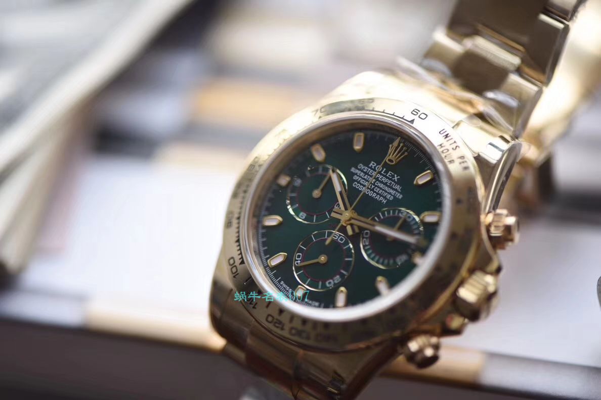 【AR Factory Rolex Replica Watches 】 Rolex  Cosmograph Daytona  Ditongna 系列116508绿盘男士机械 wrist watches  / R368