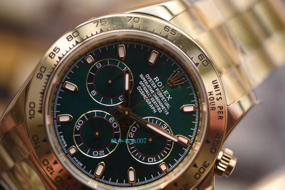 【AR Factory Rolex Replica Watches 】 Rolex  Cosmograph Daytona  Ditongna 系列116508绿盘男士机械 wrist watches  / R368