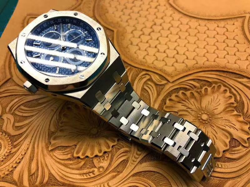 【JF Factory  Perfect  High quality  Replica Watches 】Audemars Piguet 皇家橡树万年历系列26574ST.OO.1220ST.02 wrist watches  / AP124