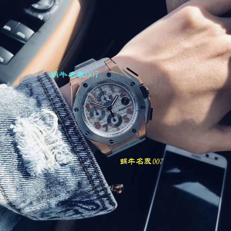 【 Video analysis JF Factory  Perfect  Knockoff  Watches 】Audemars Piguet AP Royal Oak Offshore 詹姆斯签名特别版26210OI.OO.A109CR.01 wrist watches  / APDB043
