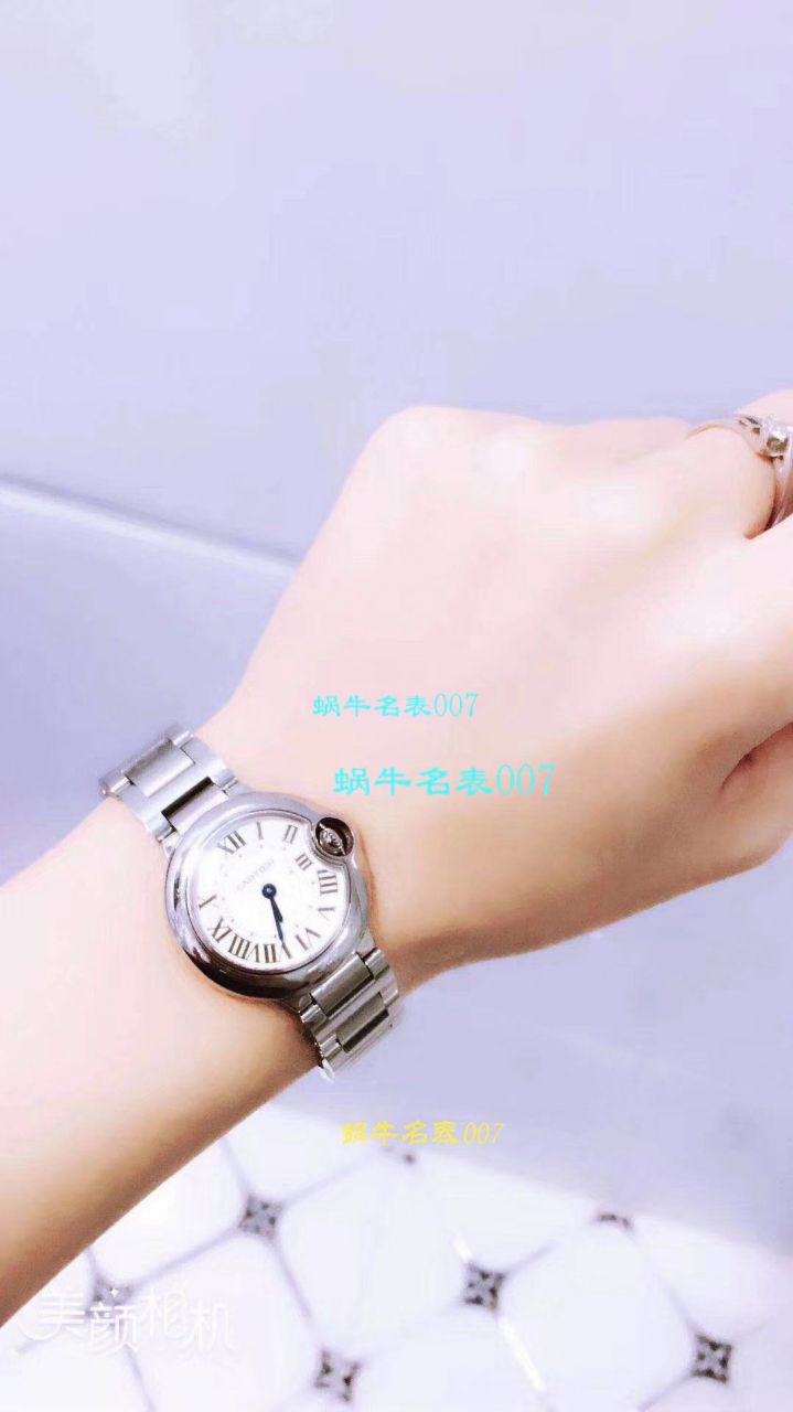 【HBBV6 Factory  Perfect  Replica Copy  Watches 】 Cartier  蓝气球系列小号28毫米石英蓝气球W69010Z4女表 / K111