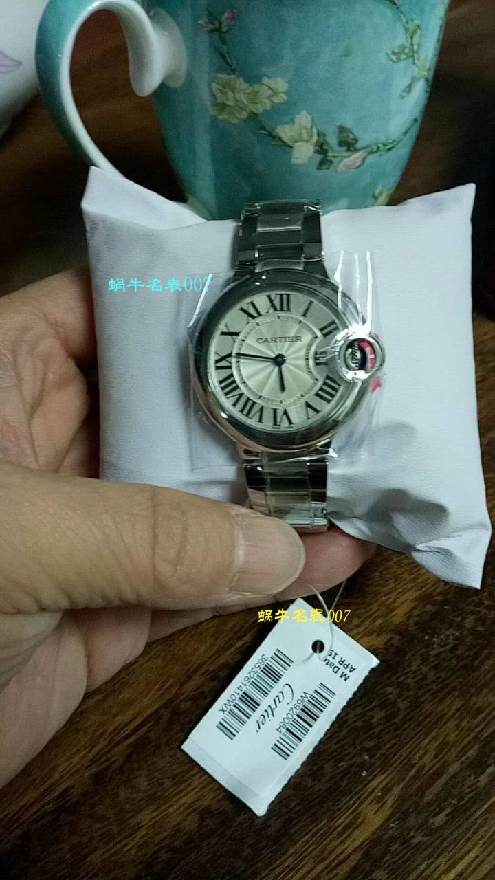 【独家视频测评V6 Factory  Perfect  Knockoff  Watches 】 Cartier  蓝气球系列W6920084女士33毫米石英 wrist watches  / KAC080