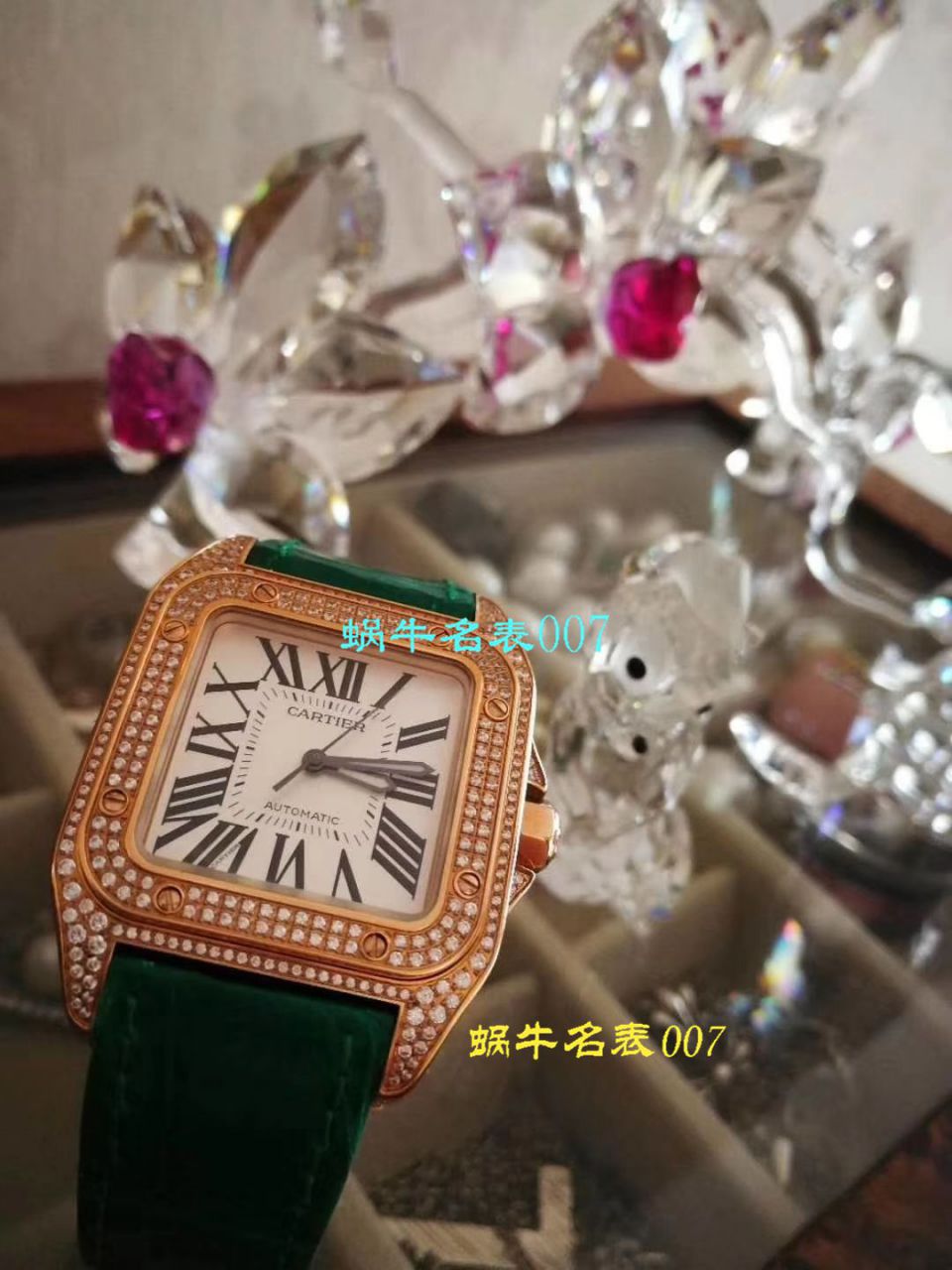 【独家视频测评V6 Perfect  High quality  Replica Watches 】 Cartier   Santos 系列W20126X8 女士机械 wrist watches  / KAG041