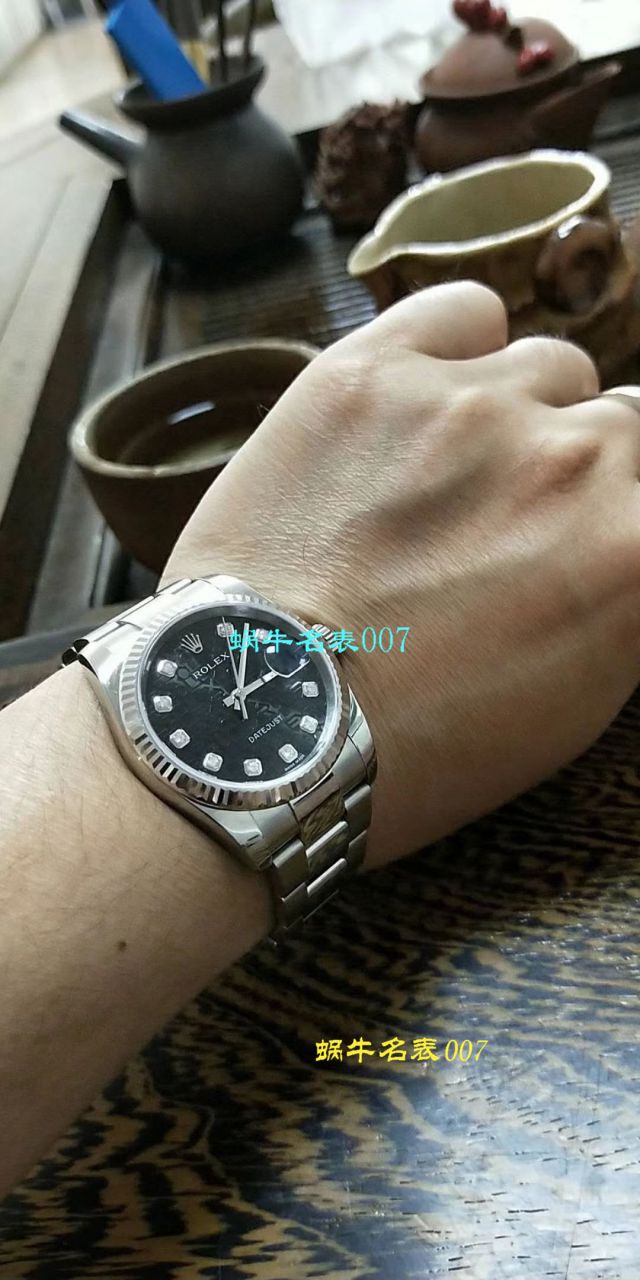 【 Video analysis  Replica  Rolex 男表价格】DJ Factory 电脑纹面 Rolex   Datejust 36系列m116234-0122 wrist watches  / R329