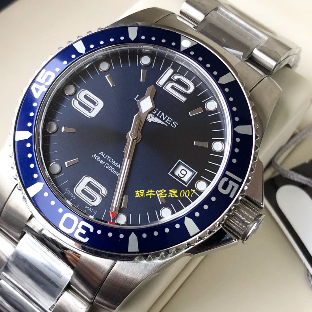 【渠道原单】 Longines 康卡斯潜水系列L3.742.4.96.6 wrist watches  / L117