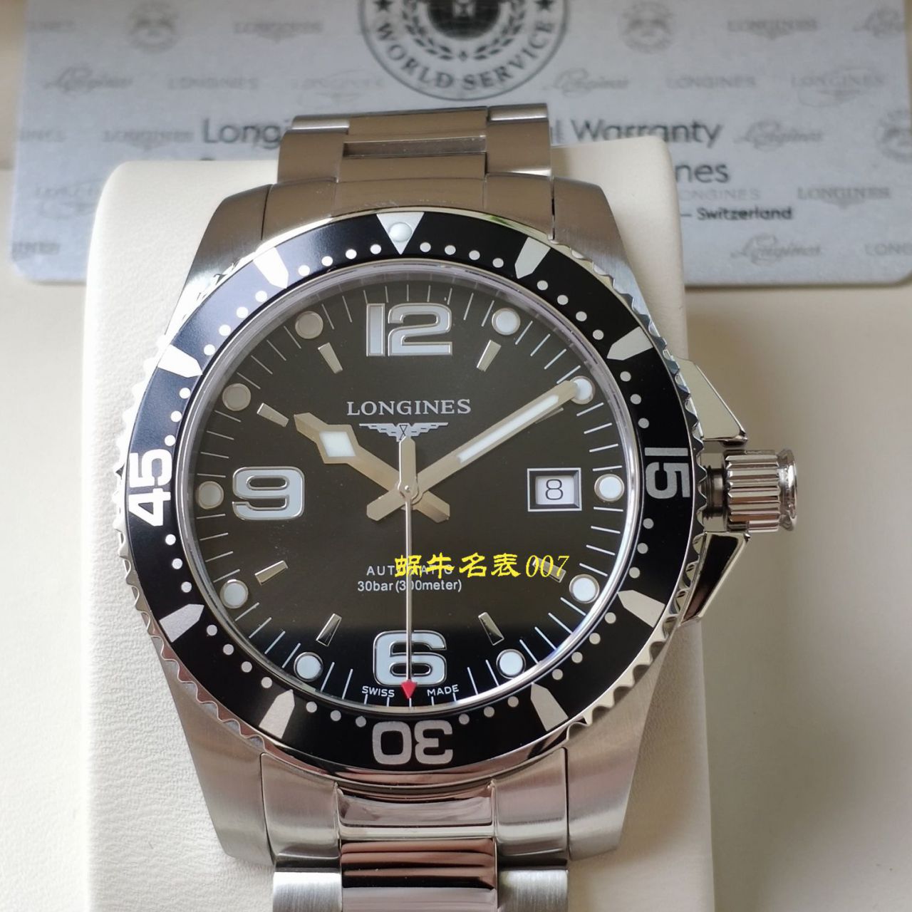 【渠道原单Longines】 Longines 康卡斯潜水系列L3.742.4.56.6 wrist watches  / L116