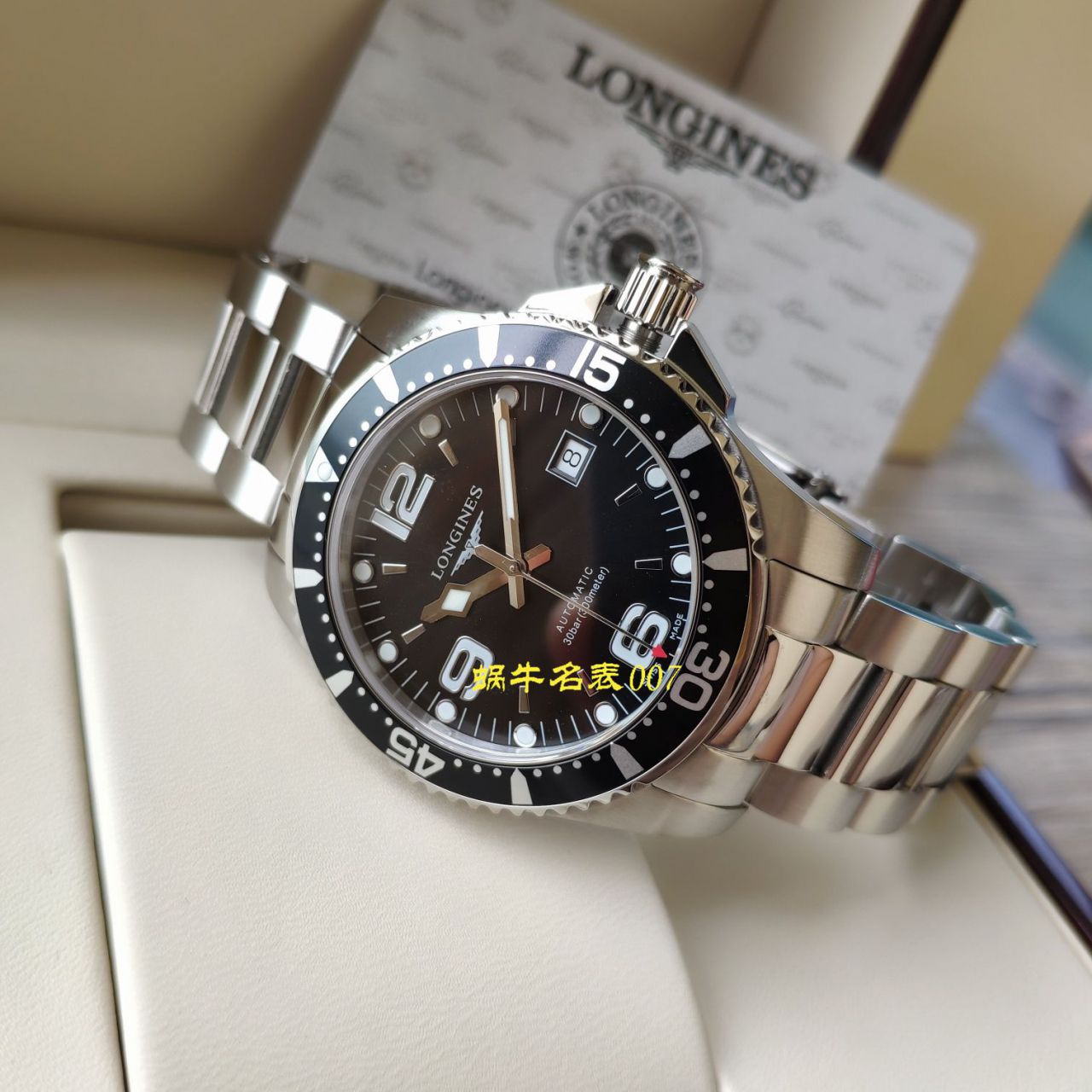 【渠道原单Longines】 Longines 康卡斯潜水系列L3.742.4.56.6 wrist watches  / L116
