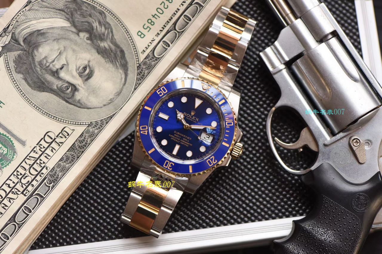 【AR Factory Rolex Replica Copy 表】 Rolex  Submariner 型系列116613LB-97203 蓝盘 wrist watches (904钢间金蓝水鬼) / R369