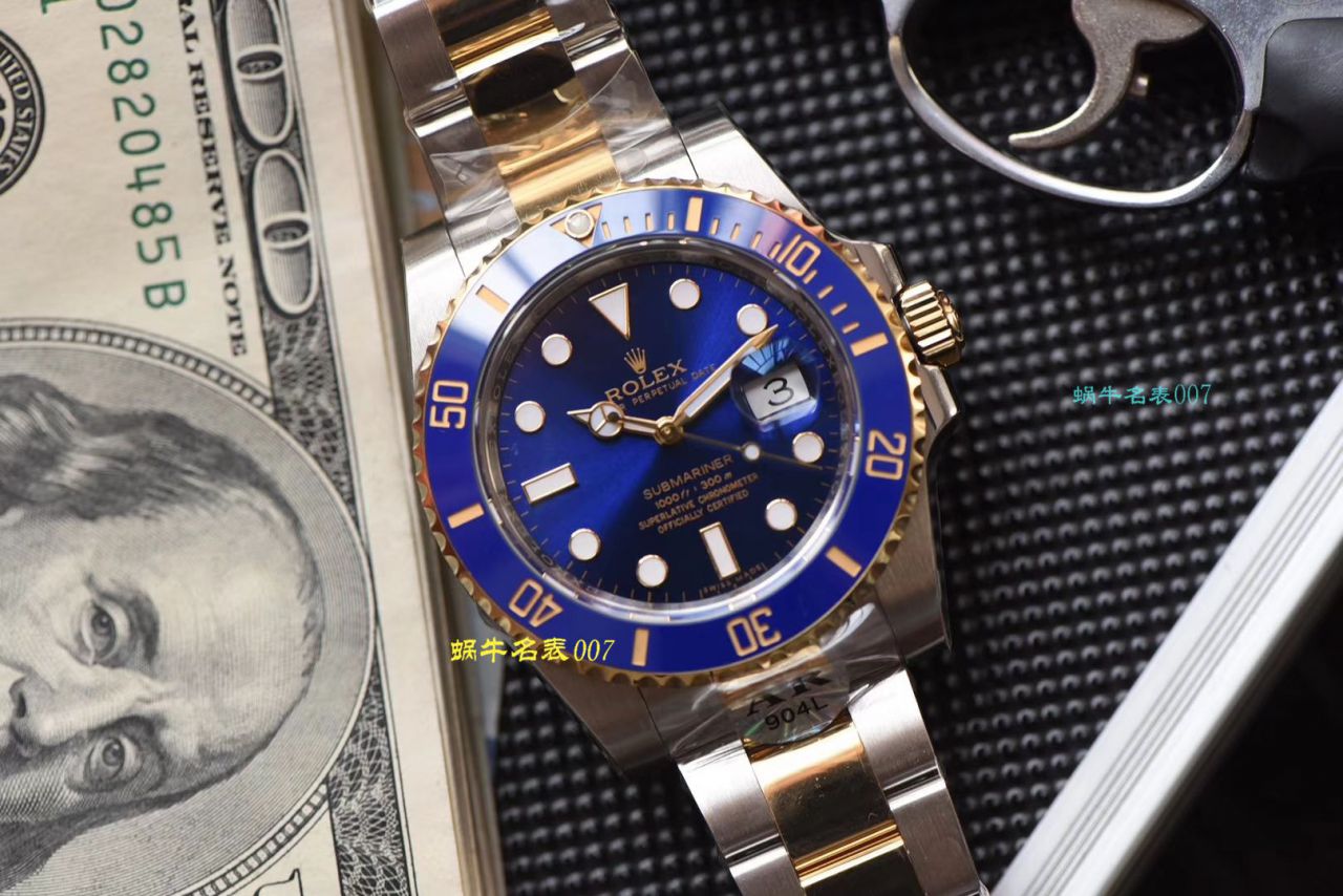【AR Factory Rolex Replica Copy 表】 Rolex  Submariner 型系列116613LB-97203 蓝盘 wrist watches (904钢间金蓝水鬼) / R369