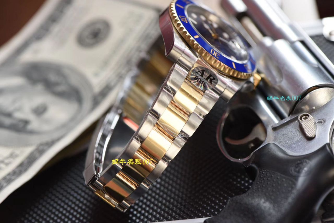 【AR Factory Rolex Replica Copy 表】 Rolex  Submariner 型系列116613LB-97203 蓝盘 wrist watches (904钢间金蓝水鬼) / R369