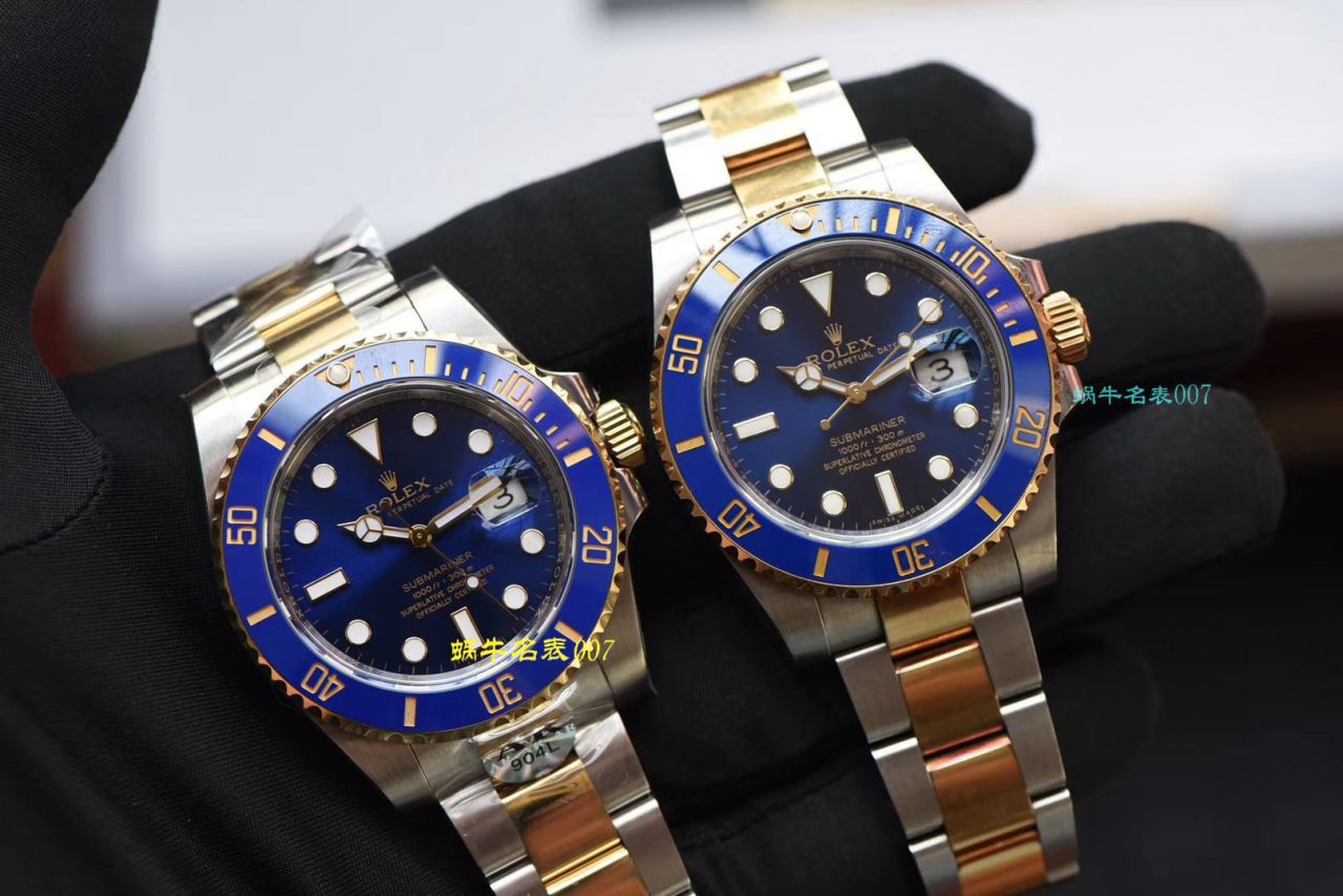 【AR Factory Rolex Replica Copy 表】 Rolex  Submariner 型系列116613LB-97203 蓝盘 wrist watches (904钢间金蓝水鬼) / R369