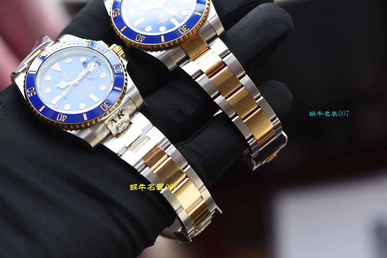 【AR Factory Rolex Replica Copy 表】 Rolex  Submariner 型系列116613LB-97203 蓝盘 wrist watches (904钢间金蓝水鬼) / R369