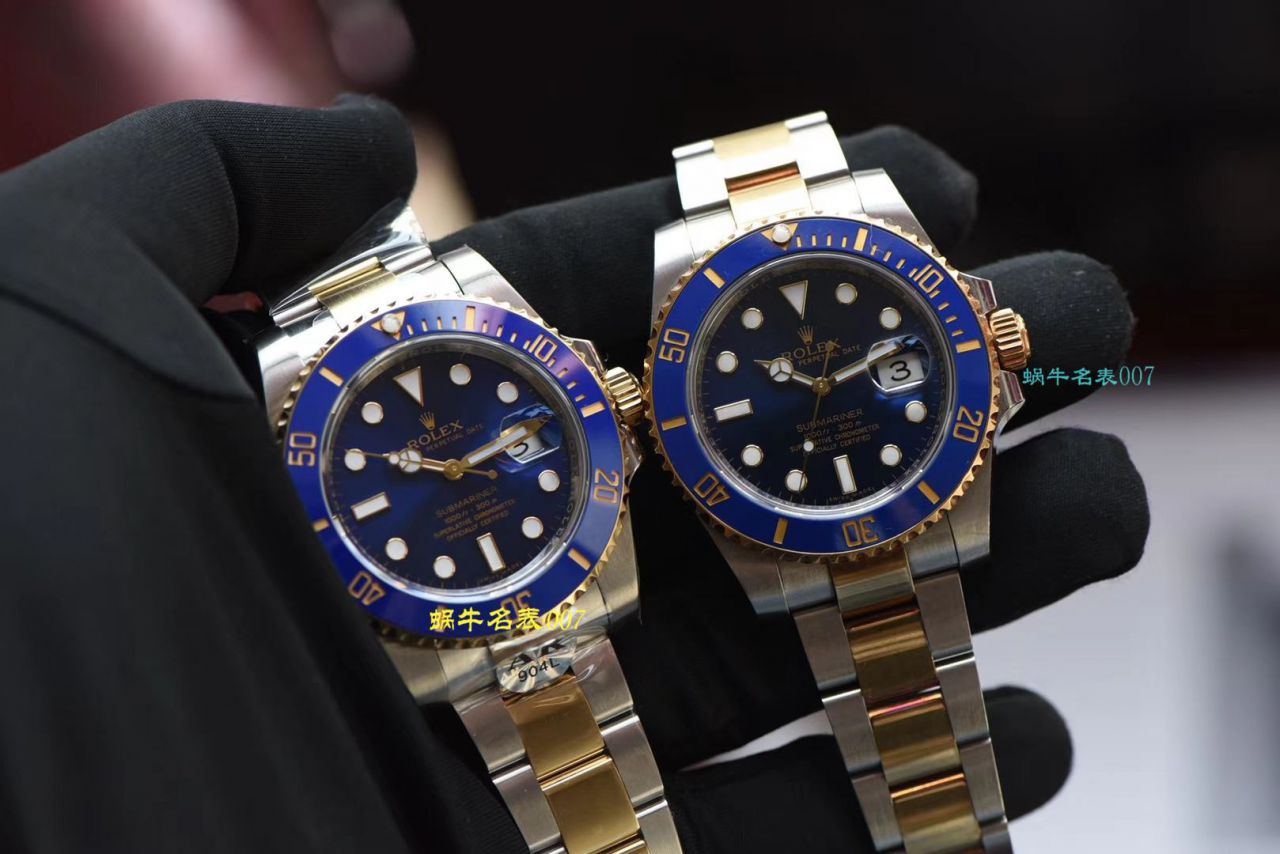 【AR Factory Rolex Replica Copy 表】 Rolex  Submariner 型系列116613LB-97203 蓝盘 wrist watches (904钢间金蓝水鬼) / R369