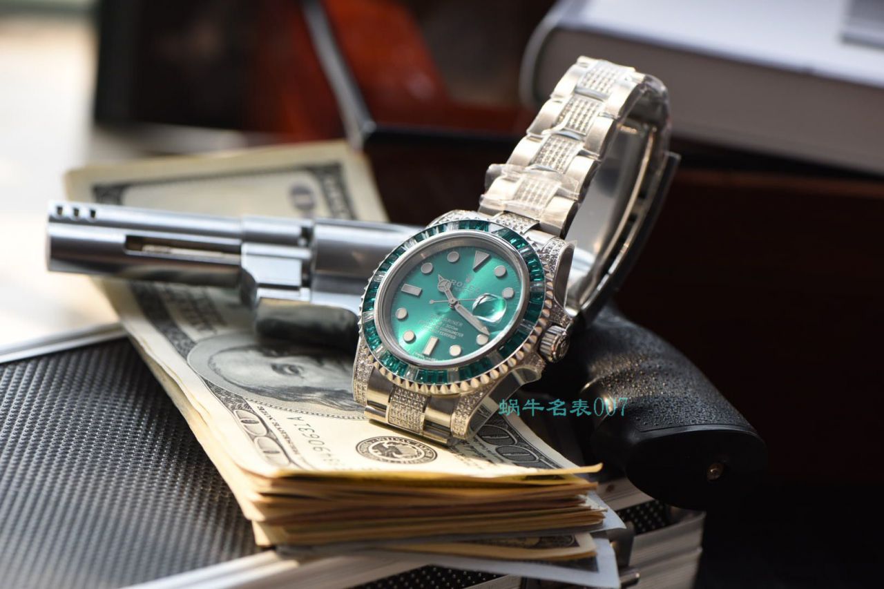 【LF Factory  top  Replica  Rolex  Replica Watches 】LF帝皇 copy customized 版镶钻 Submariner ❗ top 绿钻水鬼 / R363