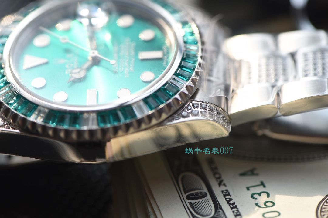 【LF Factory  top  Replica  Rolex  Replica Watches 】LF帝皇 copy customized 版镶钻 Submariner ❗ top 绿钻水鬼 / R363