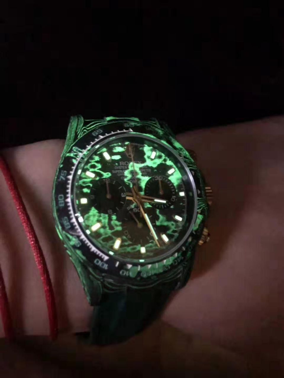 【TW Factory  Rolex  Replica Watches 】 Rolex ROLEX宇宙计时 Ditongna 系列之 carbon fiber 海外 copy customized 版 / R367