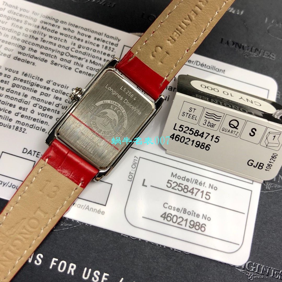 【 Longines 渠道原单女表】 Longines 黛绰维纳系列 wrist watches （Longines DolceVita）L5.258.4.71.6 wrist watches  / L118