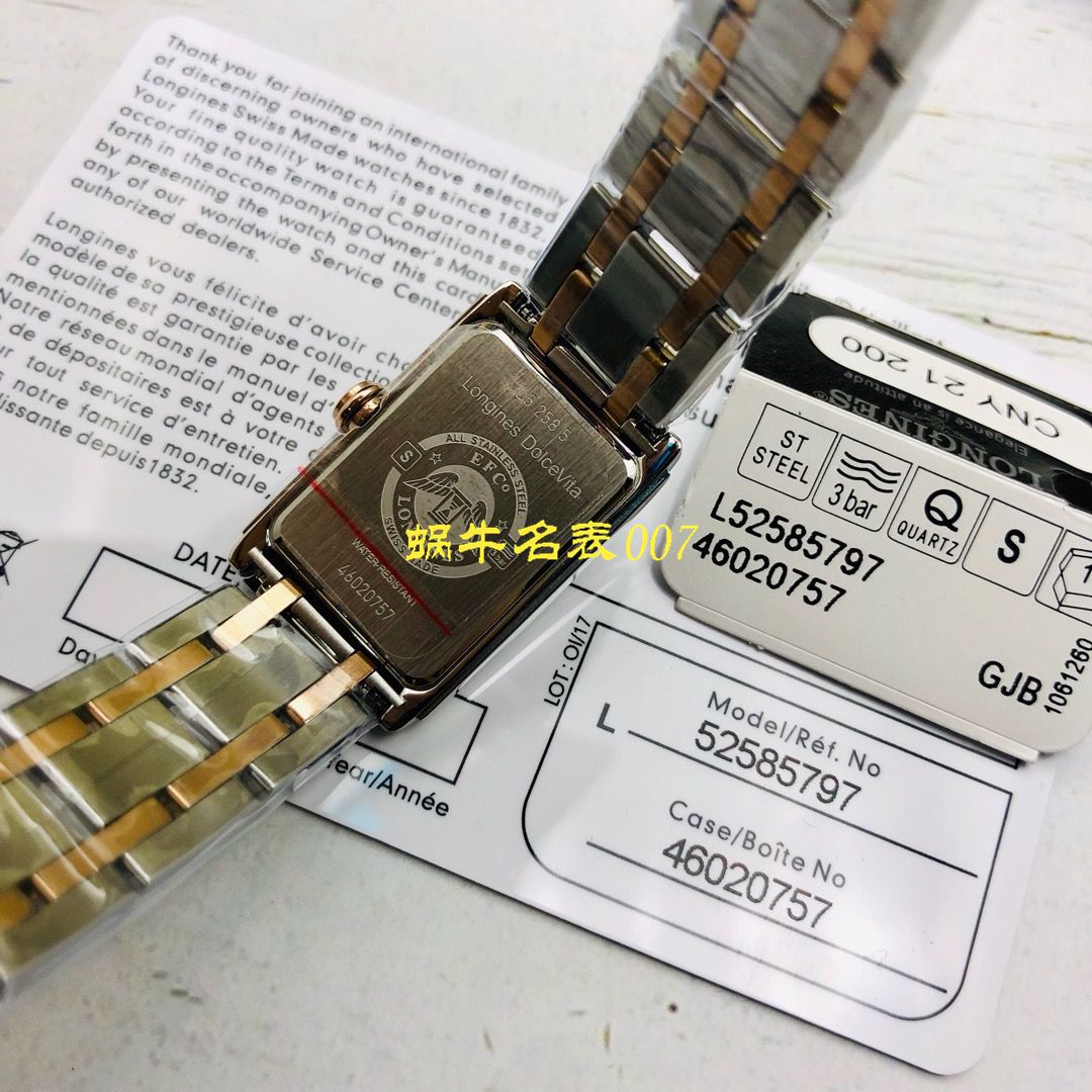 【 Longines 渠道原单女士表】 Longines L5.258.0.71.6真钻系列黛绰维纳系列 wrist watches （Longines DolceVita） / L119